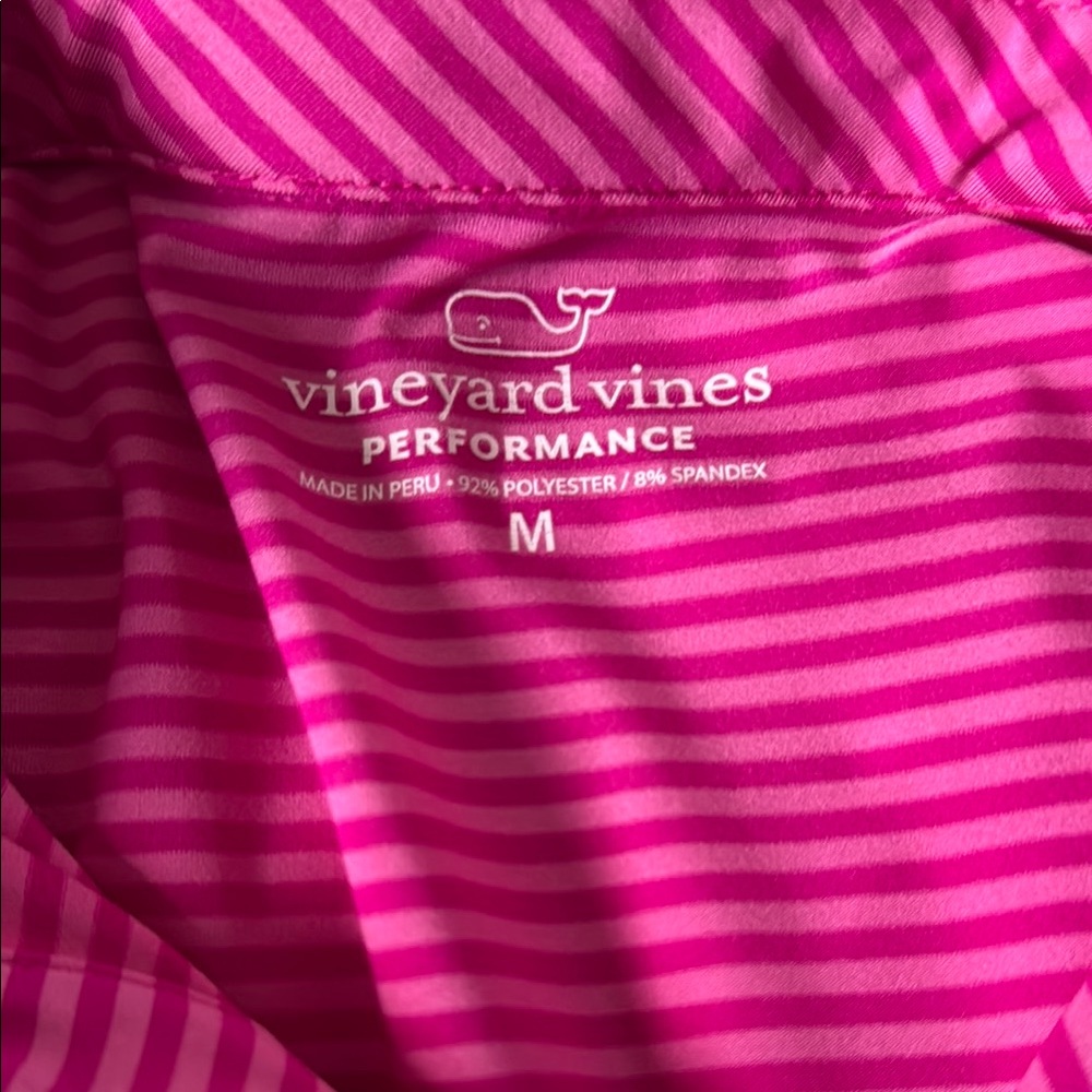 Vineyard Vines Pink Striped Polo Shirt - Picture 2 of 3